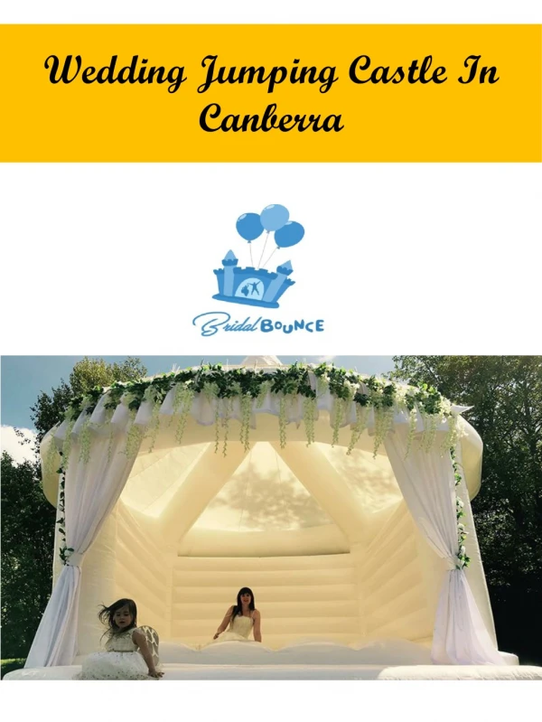 Wedding Jumping Castle In Canberra