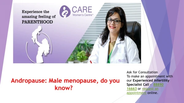 Andropause: Male menopause, do you know?