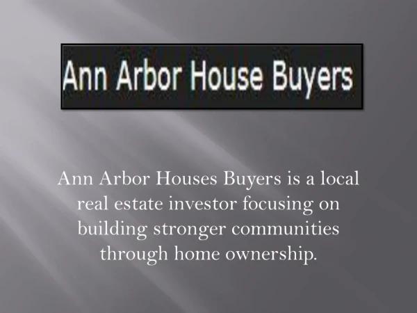 Ann Arbor House Buyers