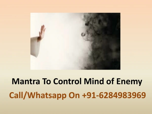 Mantra To Control Mind of Enemy