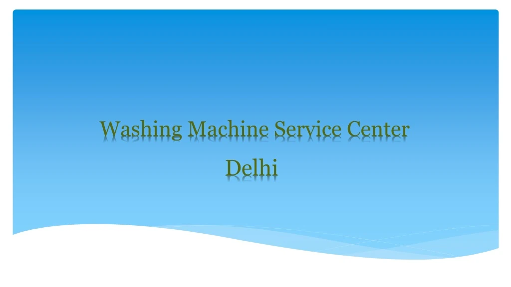 washing machine service center