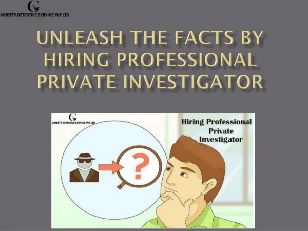 Unleash the Facts by Hiring Professional Private Investigator