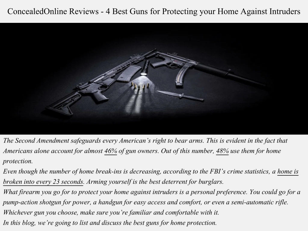 concealedonline reviews 4 best guns for protecting your home against intruders