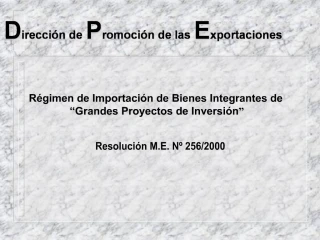 Direcci n de Promoci n de las Exportaciones - slide 1