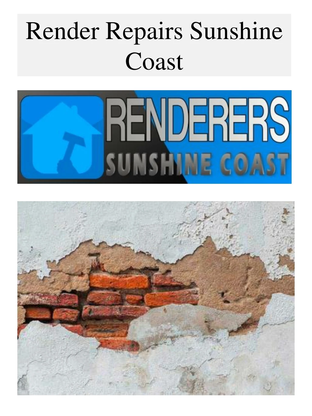 render repairs sunshine coast