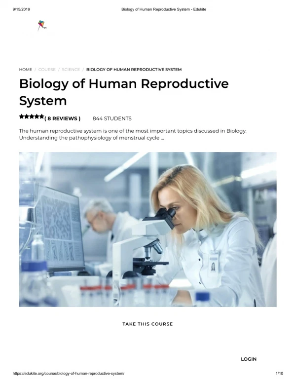Biology of Human Reproductive System - Edukite