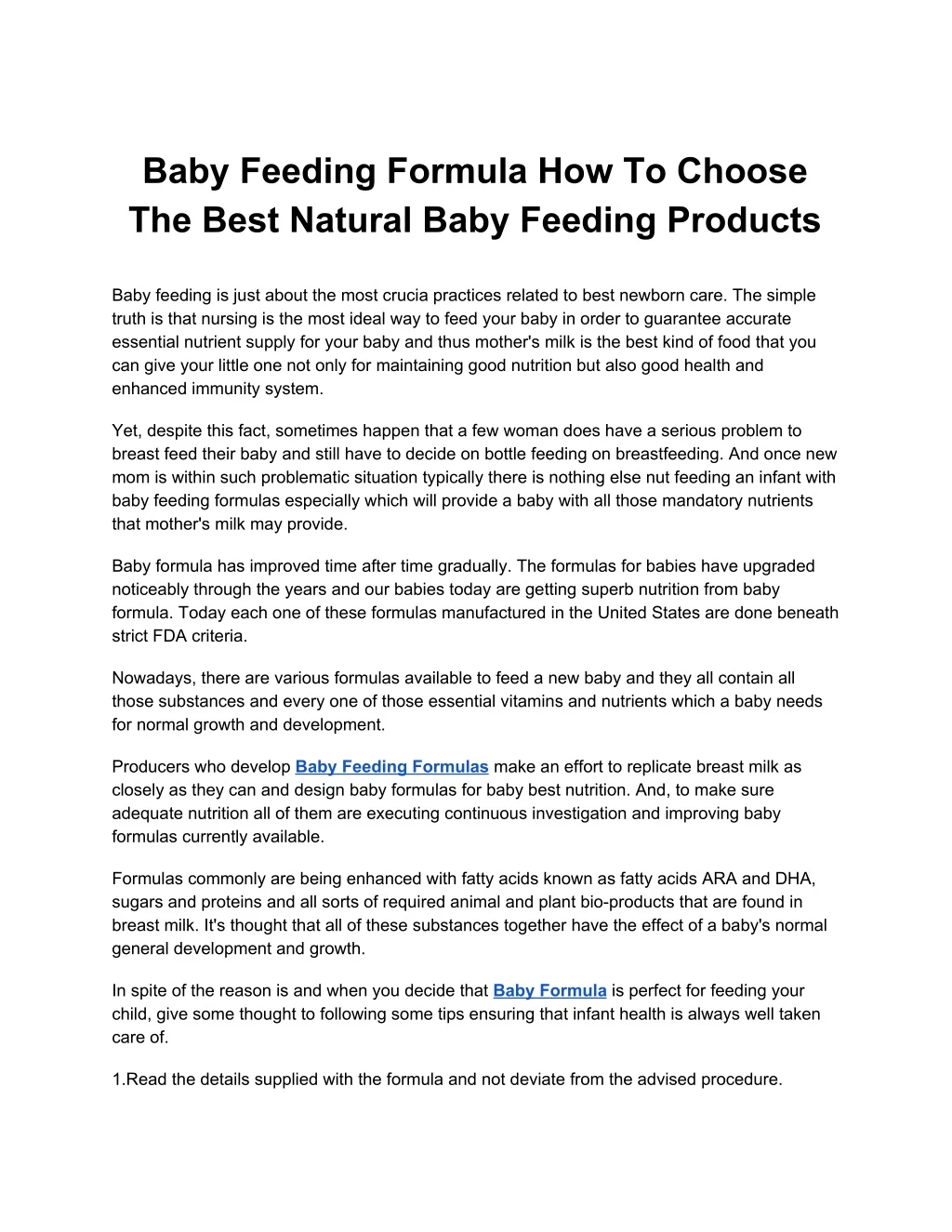 baby feeding formula how to choose the best