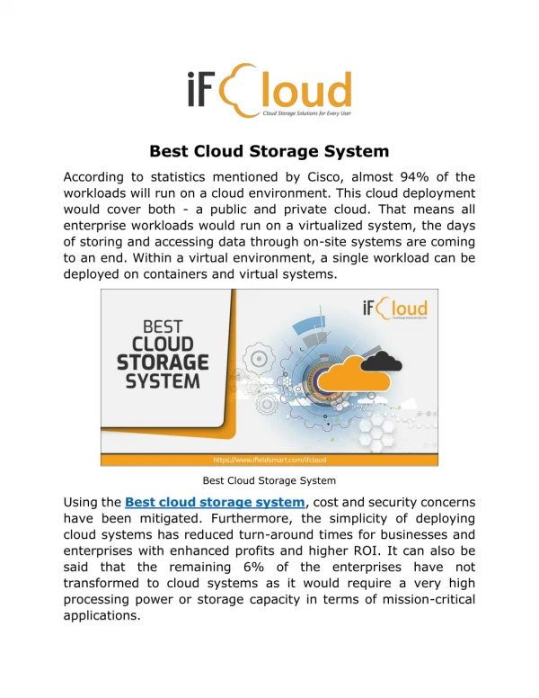 best cloud storage system