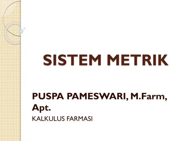 sistem metrik
