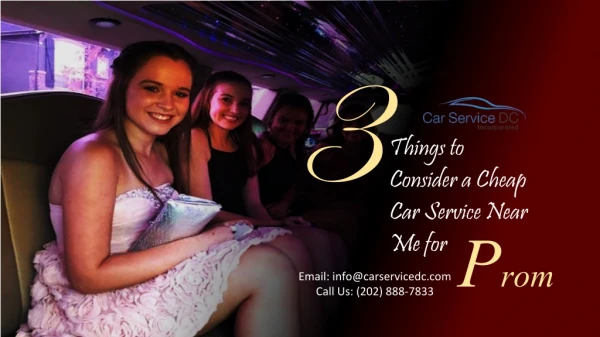 3 Things to Consider a Car Service Near Me for Prom