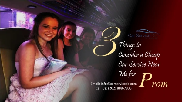 3 Things to Consider a Cheap Car Service Near Me for Prom