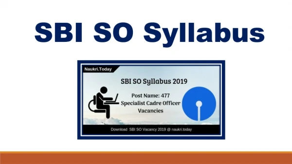 SBI SO Syllabus 2019, SBI Specialist Officer Syllabus, Exam Pattern Pdf