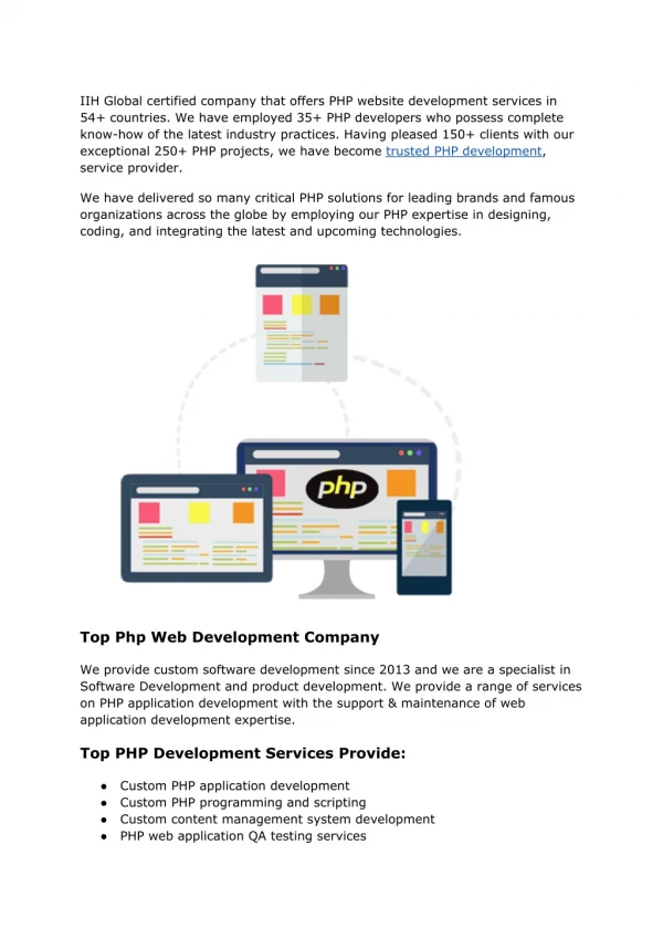 PHP Development UK & India
