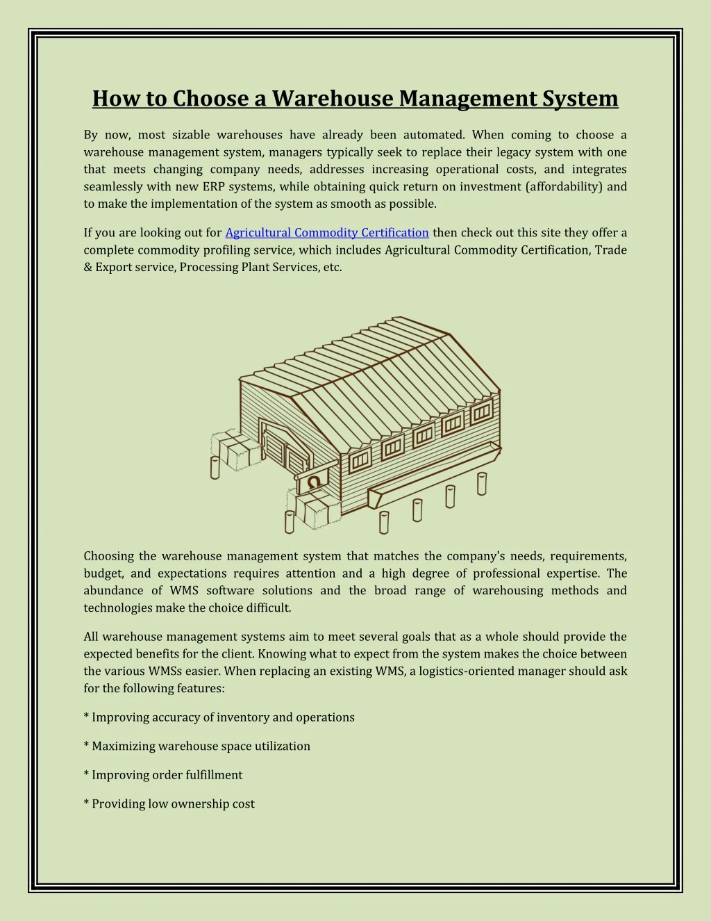 how to choose a warehouse management system