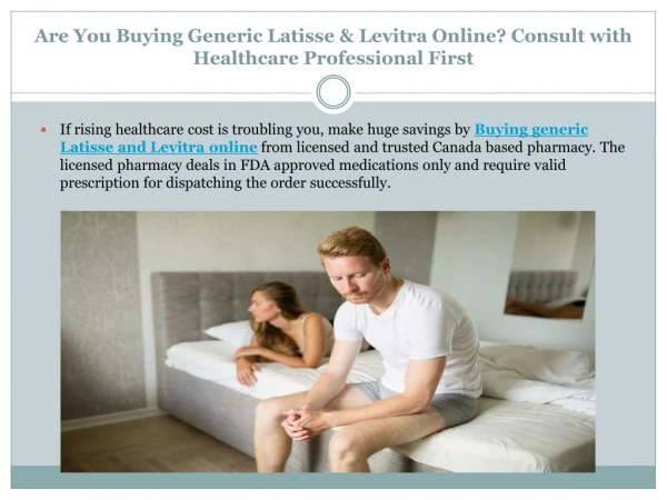 Are You Buying Generic Latisse & Levitra Online