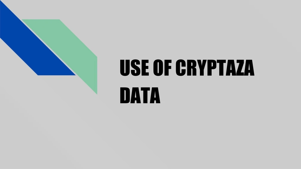 use of cryptaza data