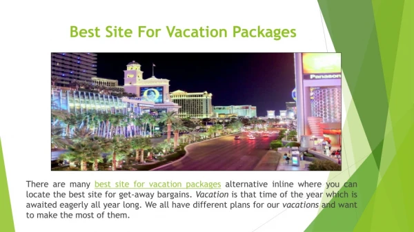 Best Site For Vacation Packages