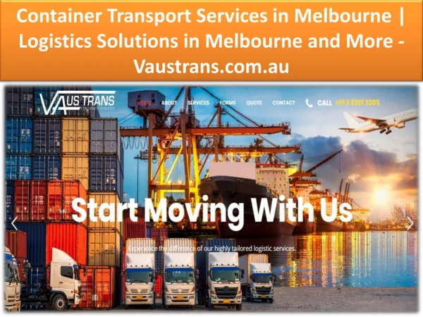 Logistics Solutions in Melbourne