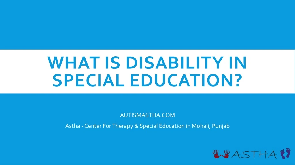 what is disability in special education