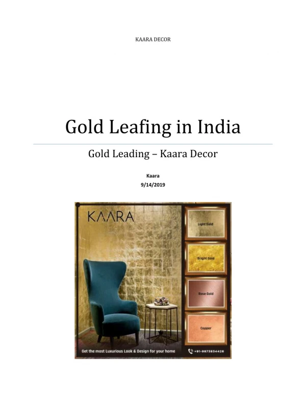 TRENDY DECORATIVE IDEAS WITH GOLD LEAFING