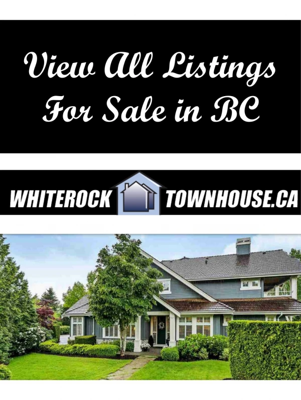 View All Listings For Sale in BC