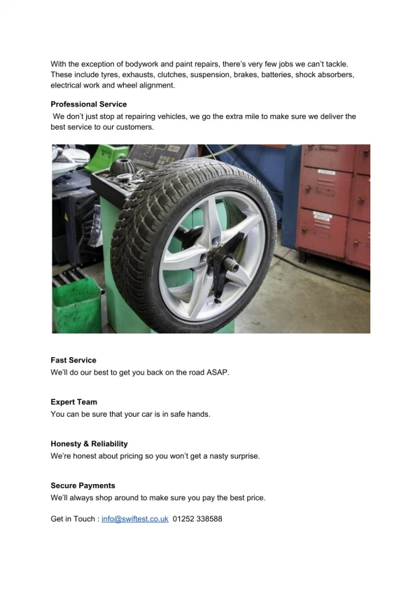 Tyres & Brakes Aldershot UK