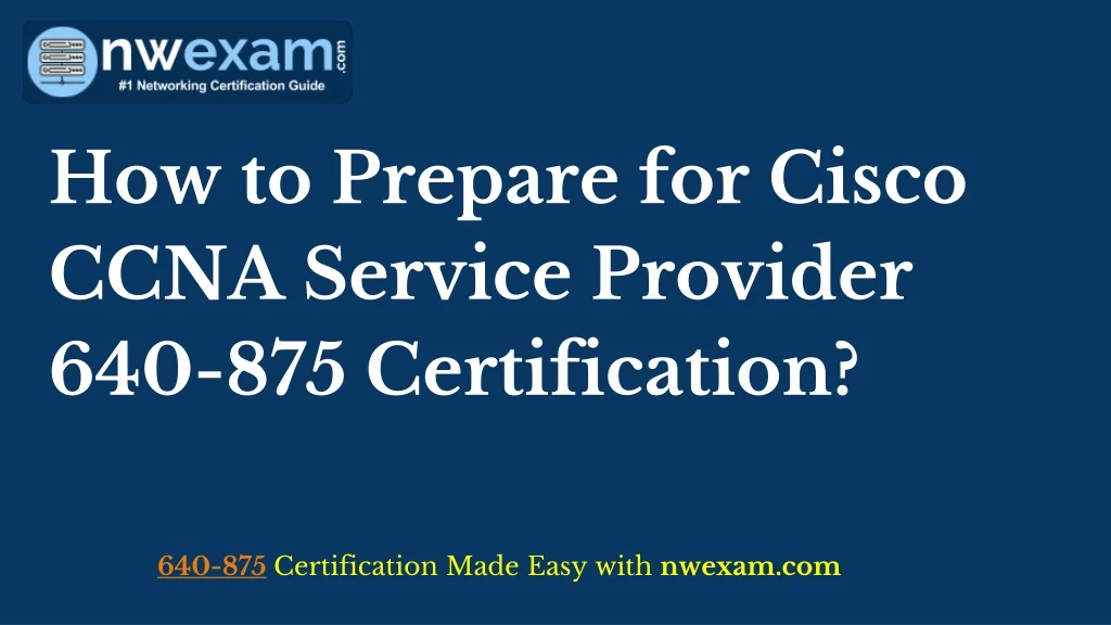 how to prepare for cisco ccna service provider