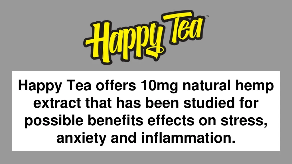 happy tea offers 10mg natural hemp extract that