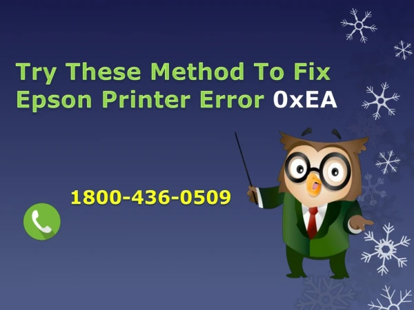 Try These Method To Fix Epson printer Error 0xEA