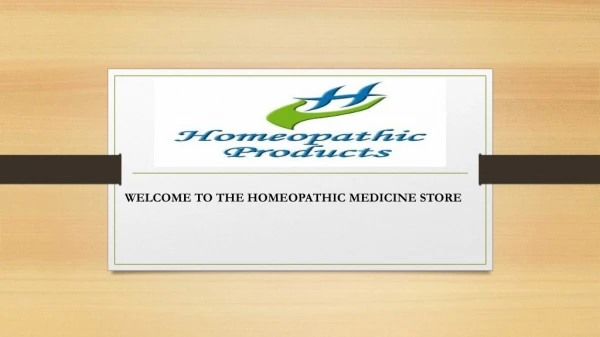 Homeopathic Medicine Online