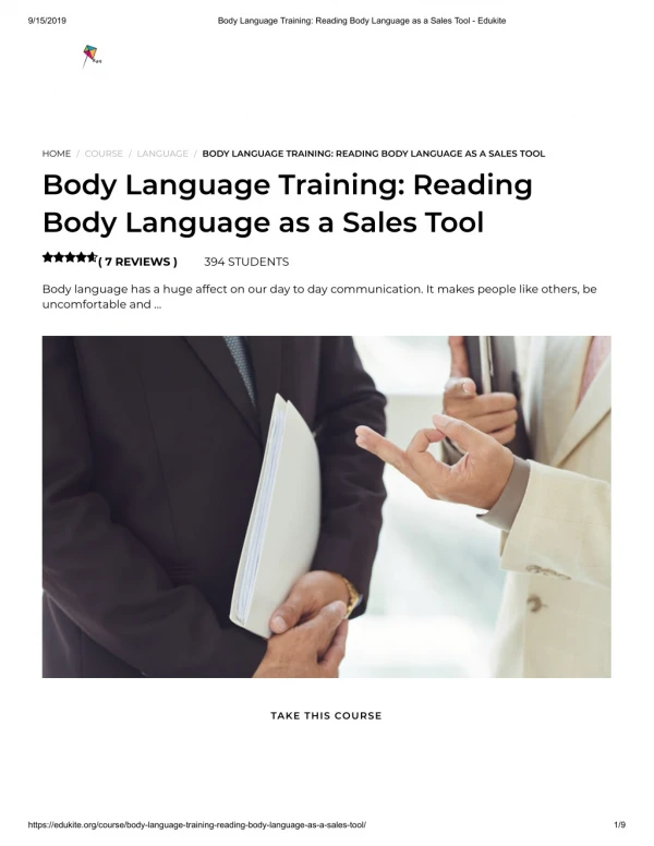 Body Language Training_ Reading Body Language as a Sales Tool - Edukite