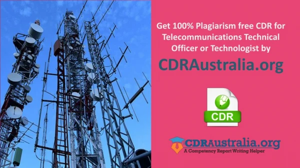 CDR for Telecommunications Technical Officer or Technologist Australia