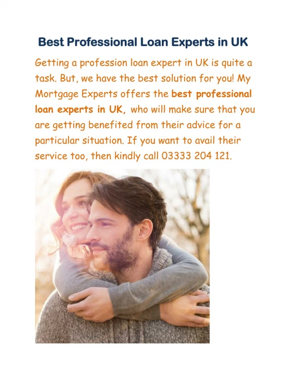 Best professional loan experts in UK