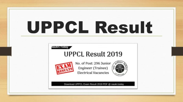 UPPCL Result 2019 Junior Engineer (Electrical) Trainee Cut off & Merit