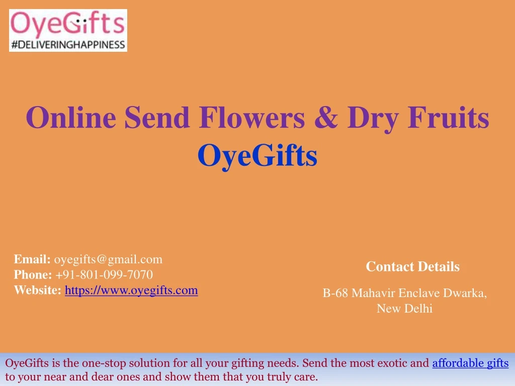 online send flowers dry fruits oyegifts