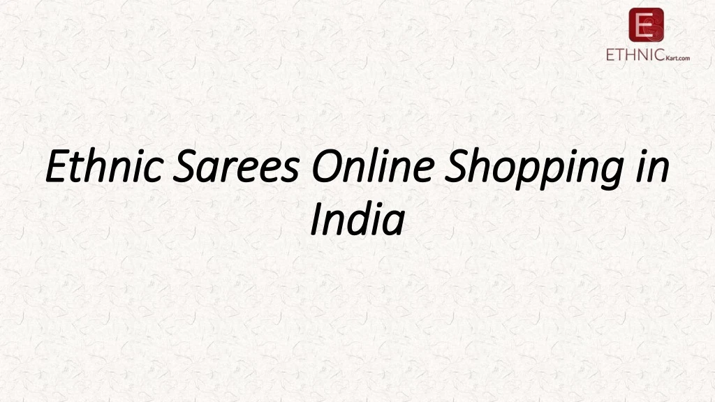 ethnic sarees online shopping in india