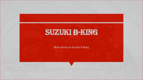 Suzuki B-King | Suzuki Bikes