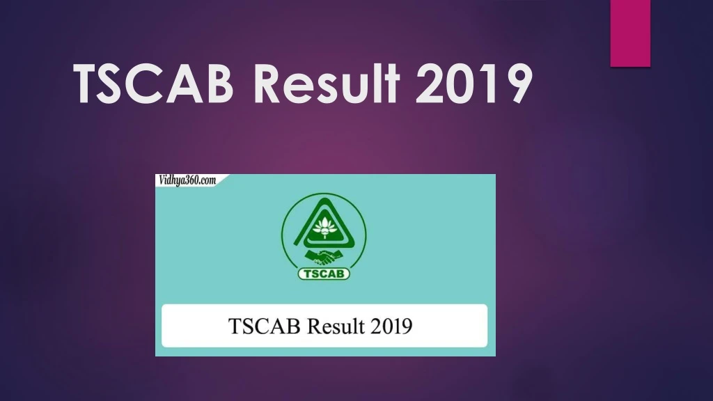 tscab result 2019