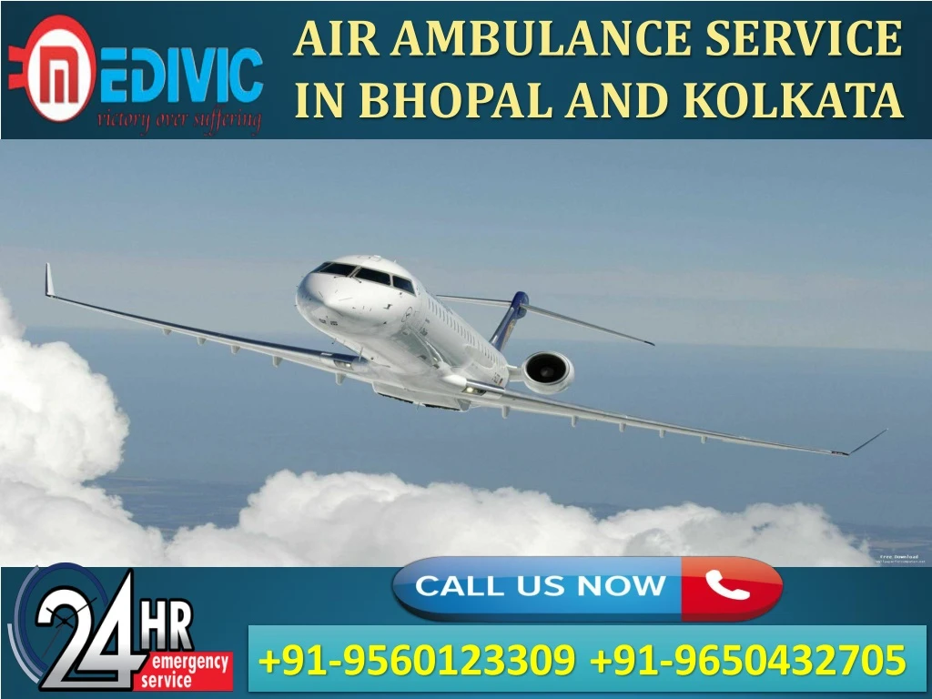 air ambulance service in bhopal and kolkata