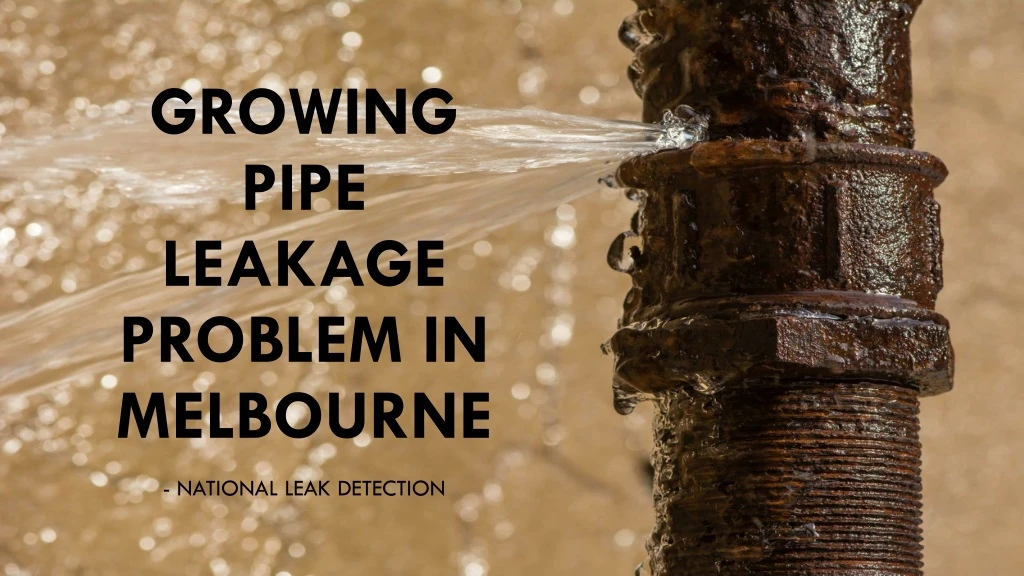 growing pipe leakage problem in melbourne