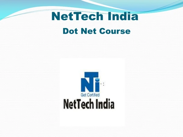 Dot Net Training Institute in Mumbai | Net Tech India