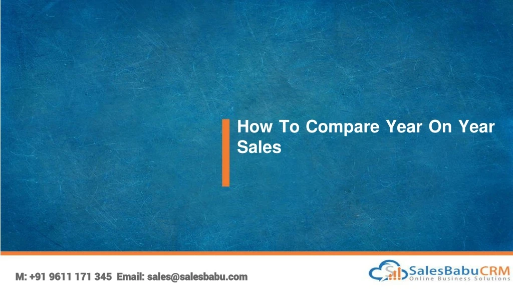 how to compare year on year sales