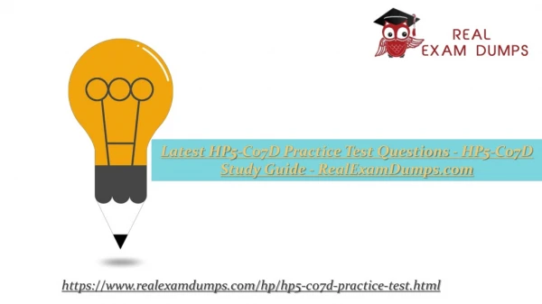 Download HP HP5-C07D Practice Test Dumps - HP5-C07D Practice Test Questions - RealExamDumps.com