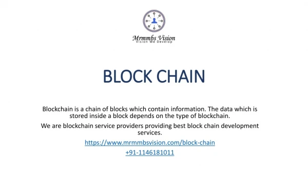 Get best Block Chain development services from our experienced professionals..!