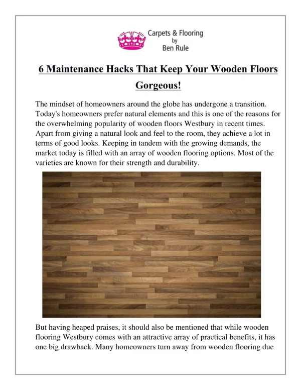 6 Maintenance Hacks That Keep Your Wooden Floors Gorgeous!