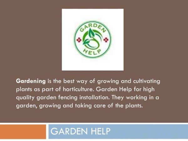 Garden Help