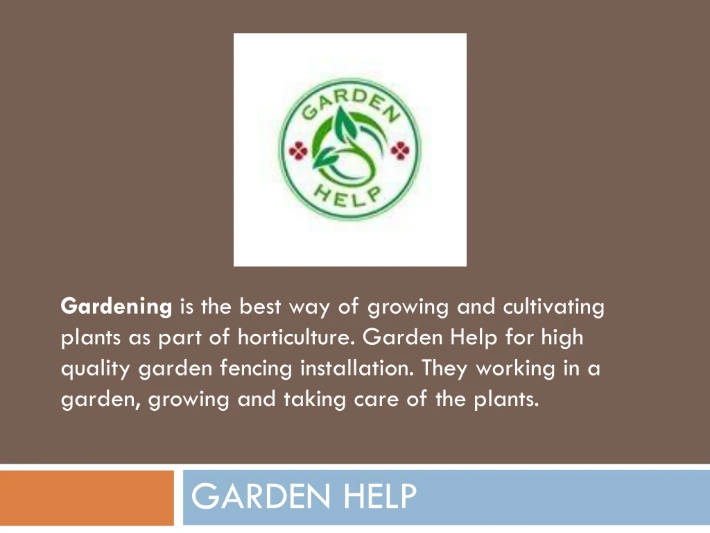 garden help