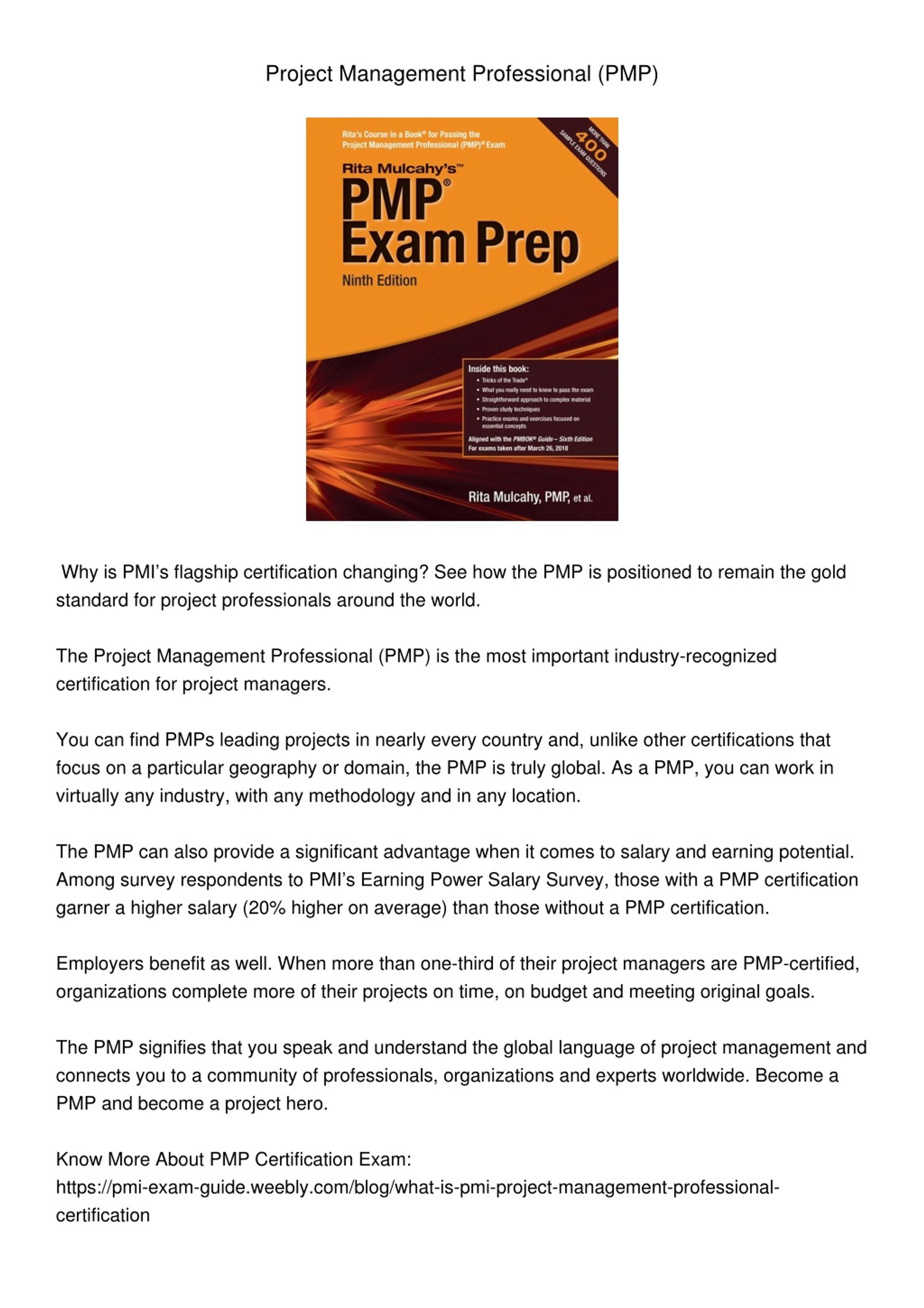 PPT - Project Management Professional (PMP) PowerPoint Presentation ...