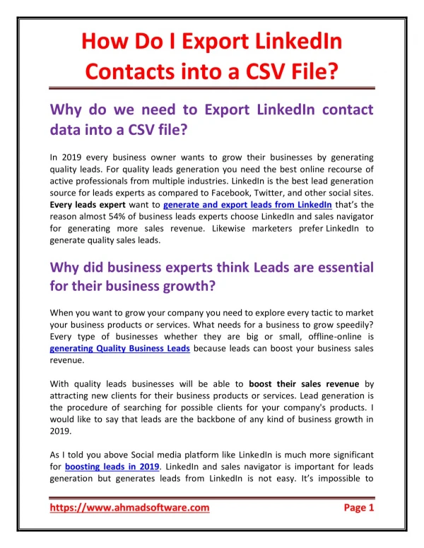 How Do I Export LinkedIn Contacts into a CSV File