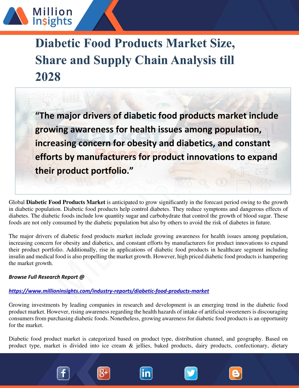 diabetic food products market size share